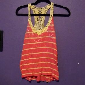 Express crochet racerback S with sequins